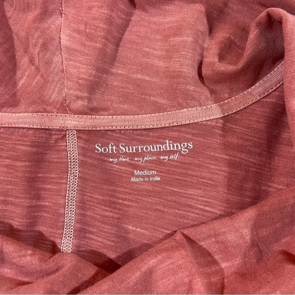 Soft Surroundings 100% Cotton Appliqué Cowl Neck Space Dye Sz M NEW - Picture 6 of 6